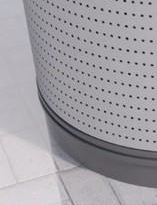 Binkosh Semi Underground waste container with perforated aluminium sheet decoration