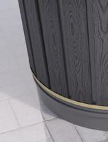Binkosh Semi Underground waste container with a Dark wood composite decoration