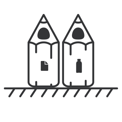 Education Educational bins Crayon bins for schools and playgrounds