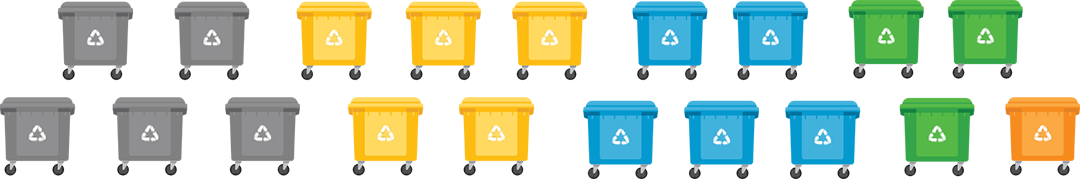 All the wheely bins that fit into one Semi underground